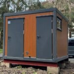 Container sanitaire pavillon WC quadruple équipé